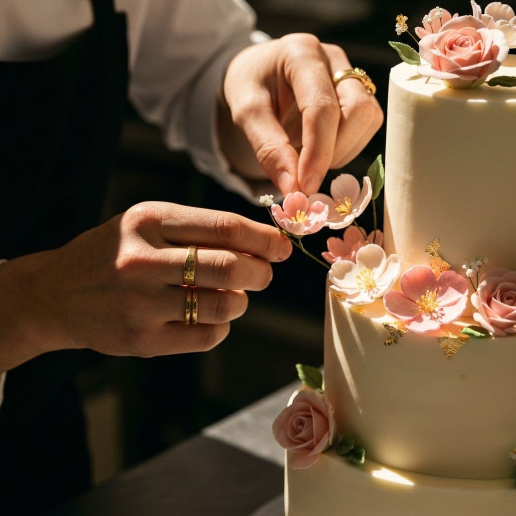 Artisan pâtissier au travail